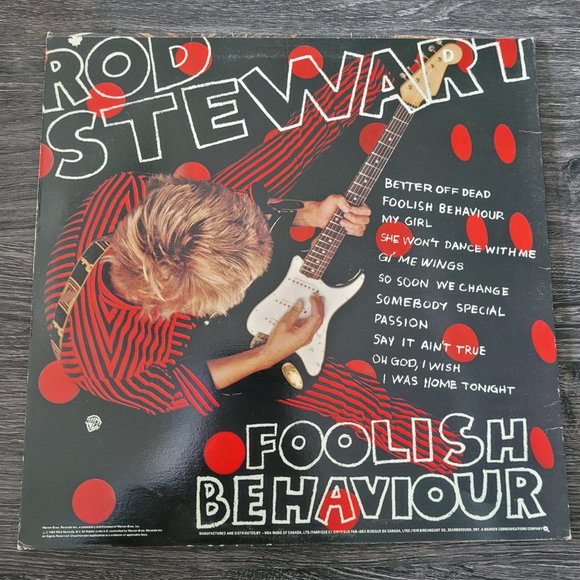Rod Stewart Foolish Behaviour Vinyl - Fair Condition - Picture 2 of 4